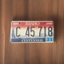 Scenic Idaho License Plate Centennial 1890-1990 C 45 718 W/92 Tag Man Ca... - $25.00
