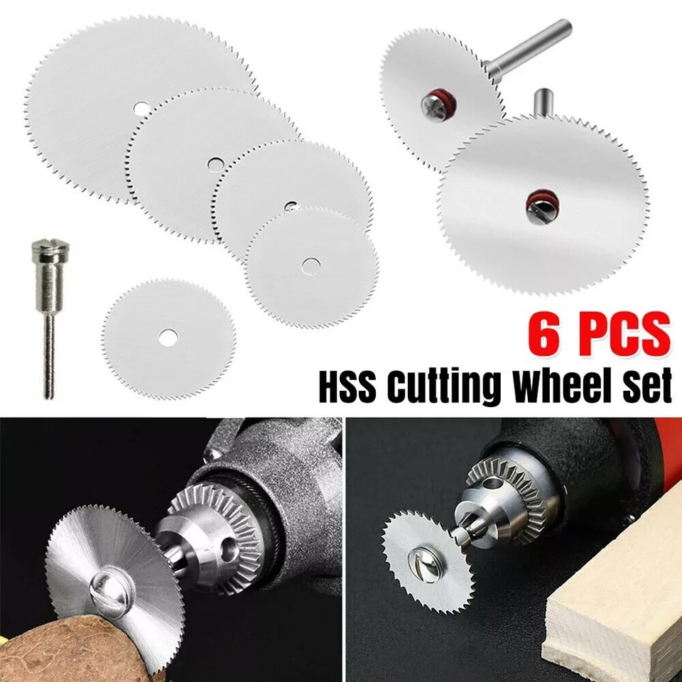 6PCS HSS Circular Saw Blade Set For Dremel Rotary Tool Drill Cutting Whe... - $6.95