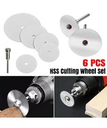6PCS HSS Circular Saw Blade Set For Dremel Rotary Tool Drill Cutting Whe... - $6.95