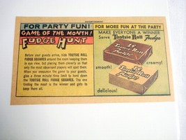 1963 Color Ad Tootsie Roll Fudge Game of the Month Fudge Hunt - £6.31 GBP