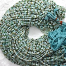Natural Peru Opal 3-3.5mm Faceted Round Gemstone Beads 13&quot; Strand BDS-1104 - £41.01 GBP