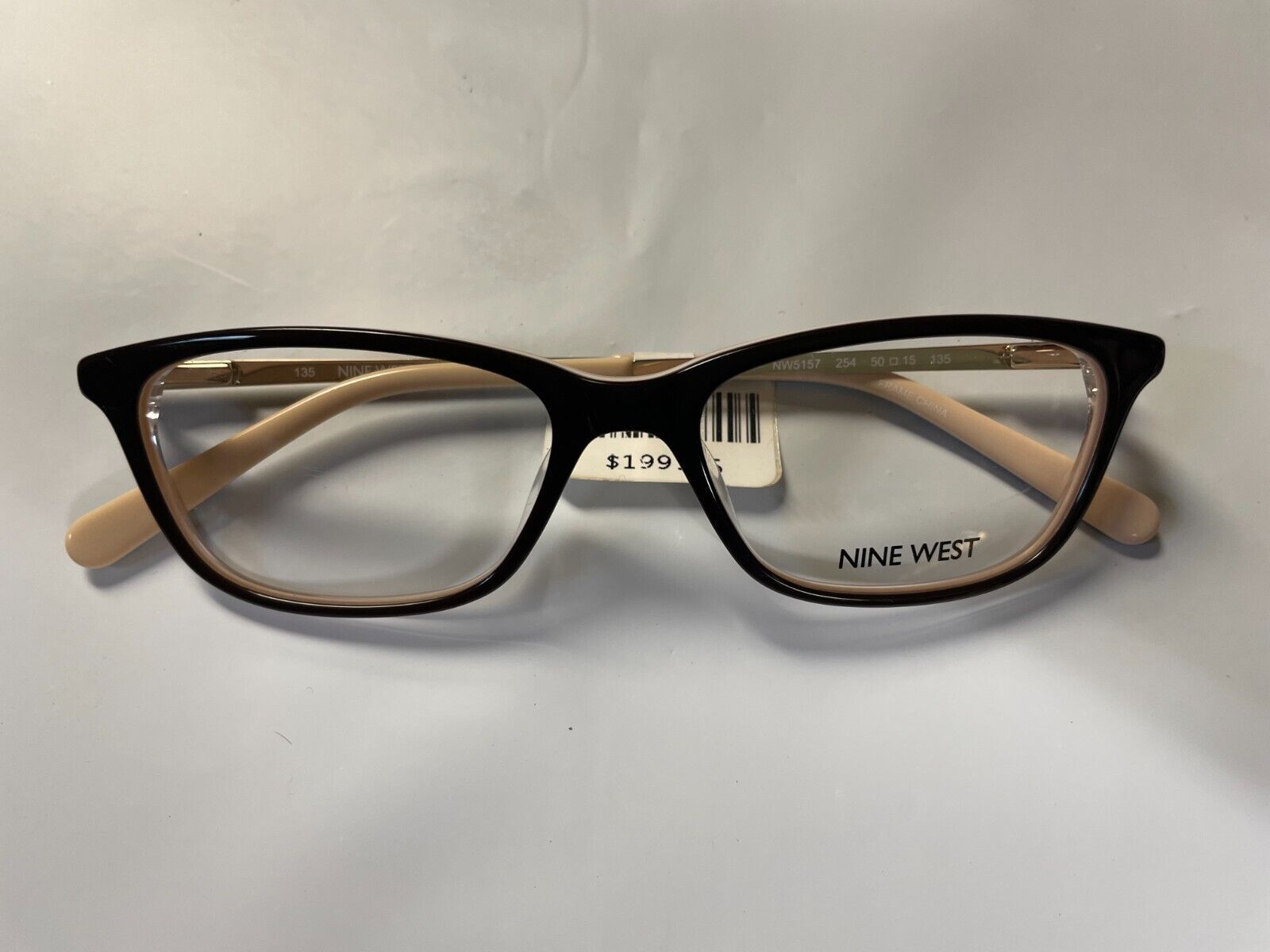 Nine West Eyeglasses Frames NW5157 254 Black Nude Gold Cat Eye 50-15-135