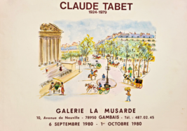 Claude Tabet – Galerie La Musarde - Original Exhibition Poster – Poster - 1980 - £126.56 GBP