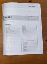 FC 95 FC95 STIHL Edger Illustrated Parts List Manual - $13.61