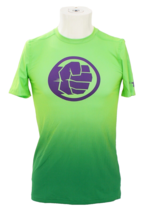 Under Armour Youth Boy&#39;s XL Green Marvel Hulk Short Sleeve Shirt Wicking - $49.49