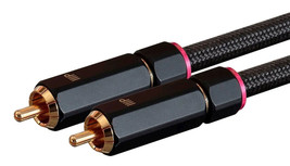 2 RCA Male to 2 RCA Male m/m 2 Channel Audio Digital Cable 12 ft MONOPRICE 21680 - £33.78 GBP