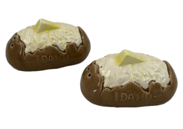 Vintage Idaho Baked Potato With Butter Salt And Pepper Shakers IAAC - $9.40