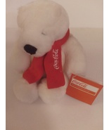 Coca Cola Coke Polar Bear Collectible 6 Inch Plush Bear With Red Scarf Mint - £23.59 GBP