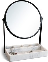Vanity Mirror With Marble Tray, Makeup Mirror With Tray, Table Mirror With Tray, - £33.02 GBP