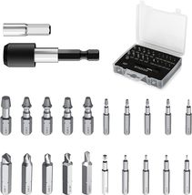 Damaged Screw Extractor Set, 22 PCS Easy Out Stripped Screw Extractor Kit, Alloy - £11.71 GBP