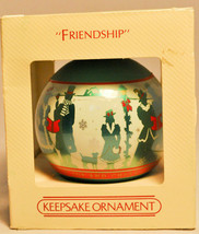 Hallmark - Friendship - Glass Ball 1984 - Keepsake Ornament - £12.35 GBP
