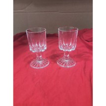 Royal Crystal Rock Goblets, RCR Zeus Crystal Water Glasses, Vertical Cut 5&quot; Tall - £8.87 GBP