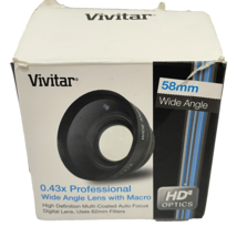 Vivitar 0.43x Professional Wide Angle Lens with Macro 58mm in Case and Box - £15.35 GBP