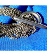 Tiffany & co. Sterling Silver Pendant Toggle Necklace 925 Chain GENUINE DESIGNER - $945.25