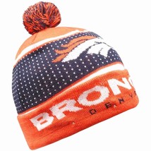 Denver Broncos BIG LOGO Light Up Beanie New Style NFL Winter Cap Hat - £18.30 GBP