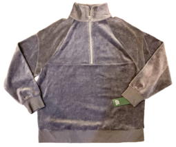 Wild Fable Sweatshirt Womens Medium Gray 1/2 Zip Velour Pullover Tunic N... - £8.88 GBP