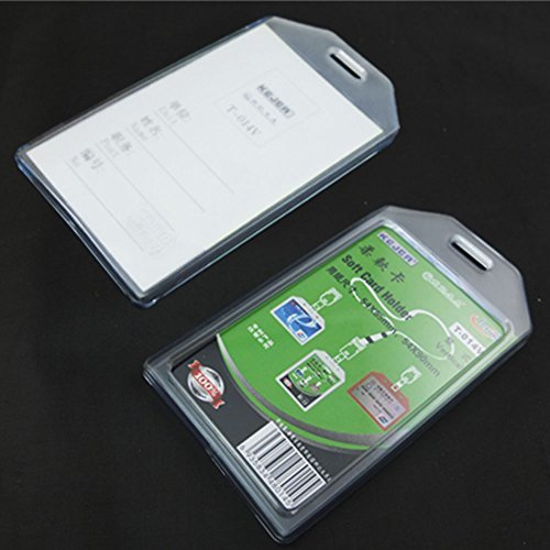 Bluemoona 5 Pcs - Soft ID Card Holder Badge Premium Specialist Office Business C