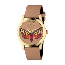 Gucci YA1264063 Brown Dial Leather Strap Ladies Watch - £450.74 GBP