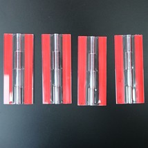 4x Acrylic Hinges – no glue. transparent plastic 100mm - £25.09 GBP