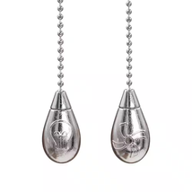 6 In. Brushed Nickel Light Bulb and Fan Pull Chain Set - $14.14