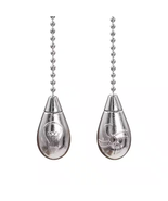 6 In. Brushed Nickel Light Bulb and Fan Pull Chain Set - $260.22 MXN
