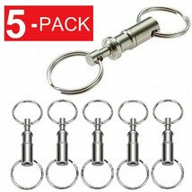 5 Pack Detachable Pull Apart Quick Release Keychain Key Rings Us Free Sh... - $14.99