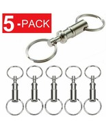 5 Pack Detachable Pull Apart Quick Release Keychain Key Rings Us Free Sh... - £11.78 GBP