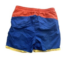 Vintage Campus Retro Orange Blue Yellow Swim Trunks Surf Shorts Colorblo... - $68.99