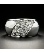 2Ct Round Simulated Diamond Men&#39;s Wedding Band Ring 14K White Gold Plate... - £125.87 GBP