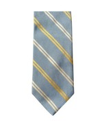 Brooks Brothers Makers Men&#39;s Silk Neck Tie Necktie Light Blue Yellow Str... - $178.08 MXN