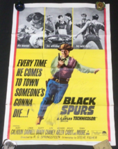 Black Spurs 1965 Original One Sheet Movie Poster  27&quot; x 41&quot; Signed Terry Moore - £22.89 GBP