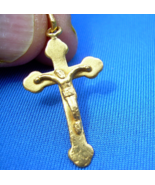 Antique Solid 22k Gold Cross Pendant Rare Find Christianity Charm Roman ... - €3.873,42 EUR