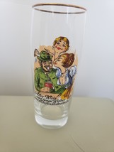 German Beer Glass Clear diebefton lietvertriber Old Man And Women Bar - £7.17 GBP