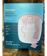 Homedics Bubble Bliss Deluxe Foot Bath Heated Massaging Foot Spa Pink ~ NEW - £14.58 GBP