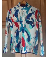 Patagonia Synchilla Snap T Pullover Feather Dance Womens M Blue Fleece U6 - £37.13 GBP