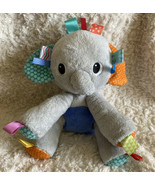 Bright Starts Gray Fleece Elephant Ribbons Rattle Stuffed Animal Baby Toy - $12.77 CAD