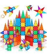 Kids Magnetic Tiles Toys Paradise 3D Magnetic Building Blocks Tiles Set ... - £36.69 GBP