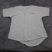 Augusta Sportswear Shirt Womens XL Gray Short Sleeve Button Up Collarles... - $22.75