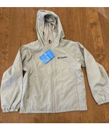 Columbia Windbreaker Youth Boys XS Gray Hooded Jacket NEW with tags - $27.72