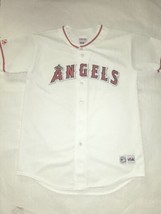 Majestic VTG Anaheim Angels Jersey All White Short Sleeve Made In USA Young XL - £38.93 GBP