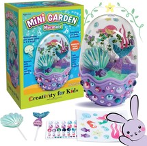 Mini Garden Mermaid Terrarium Kit Crafts and Gifts for Girls Ages 6 8 St... - $21.87