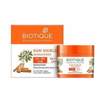 Biotique Bio Sandalwood Ultra Soothing Face Cream SPF 50+ UVA/UVB Sunscreen, 50g - £8.47 GBP