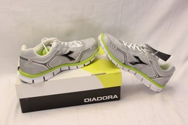 Diadora Dinamik II Running Shoes 9.5 Womens Gray Green Black NEW - £38.70 GBP