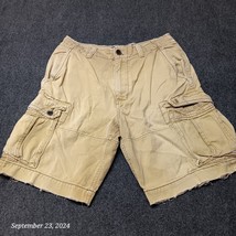 American Eagle Outfitters Cargo Shorts Men 32 Tan Khaki Faded Outdoor Wear - $15.23