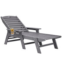 VEVOR Chaise Lounge Chair, 400 lbs, 6 Positions Patio Lounge Chair, HDPE... - $155.90