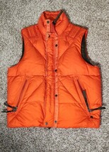 Ralph Lauren RLX Mens Medium 80%Down 20%feather Orange Nylon Puffer Vest... - $110.00