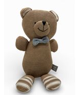 Living Textiles Australia Knitted Toy Brooklyn Bear Brown Baby  Cotton Shell