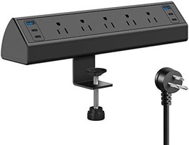 Desk Edge Power Hub with Fast Charging USB C and AC Outlets - $1,624.16 MXN