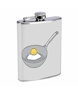 Sunny Side Up Hip Flask Stainless Steel 8 Oz Silver Drinking Whiskey Spi... - €8,57 EUR