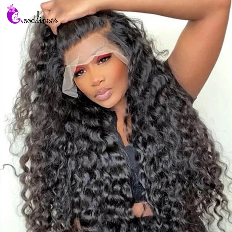 Loose Deep Wave 13x6 Lace Frontal Wig Human Hair Wigs Women Raw Indian 30 In - £77.99 GBP+